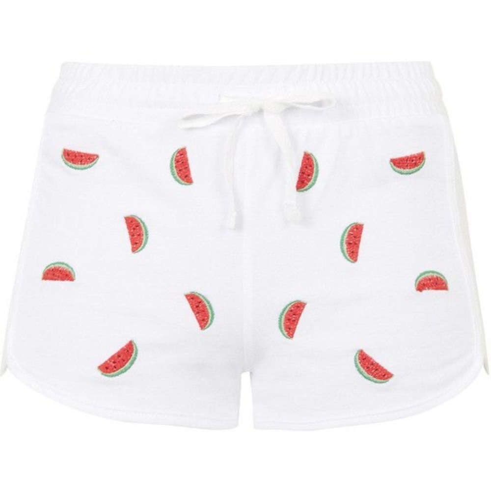 TopShop Watermelon embroidered runner shorts